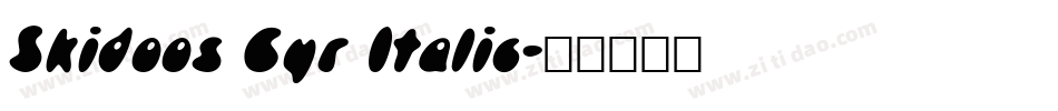 Skidoos Cyr Italic字体转换